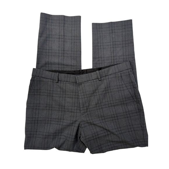 New Nordstrom rack 38r 38x31 dark plaid dress pants trouser dress pants printed